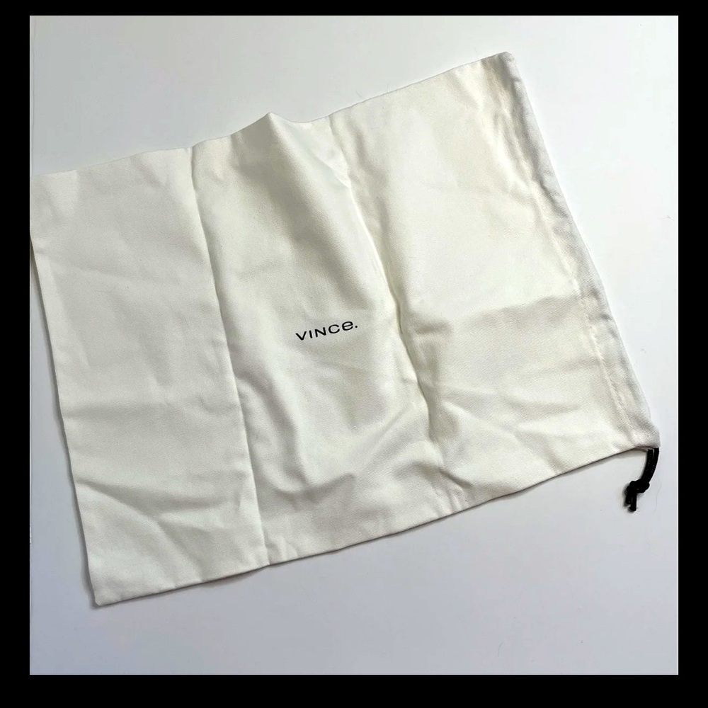 Large Vince white cotton dust bag